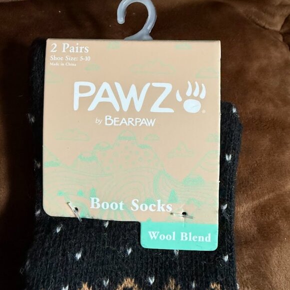 Pawz by Bearpaw Boot Socks 2-Pack Size 5-10 - Picture 2 of 5
